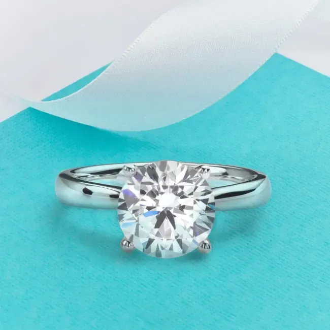 Tiffany and Co Setting Engagement Ring in original blue packaging