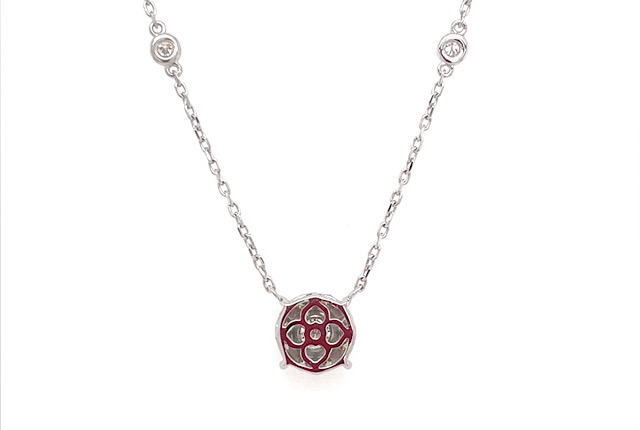 Cluster With Bezel Necklace