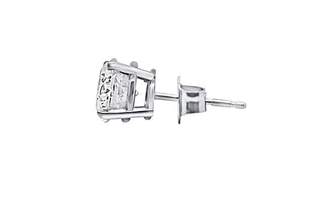 4 Prong Diamond Stud Earrings