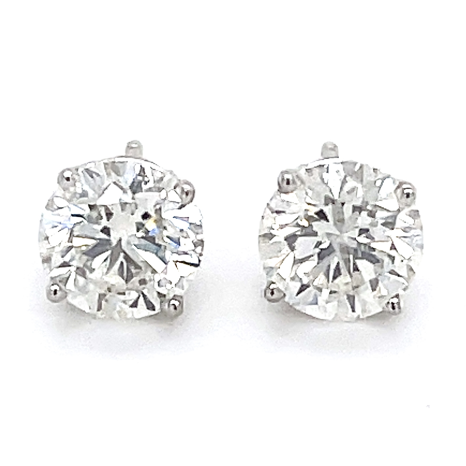 4 Prong Diamond Stud Earrings