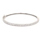 14K White Gold 3/4ctw Diamond Bangle