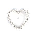 14K White Gold 1/1ctw Diamond Heart Pendant