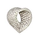18K White Gold 1/1ctw Diamond Heart Pendant