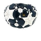 18K White Gold 0.51ctw Diamond Onyx Star Ring