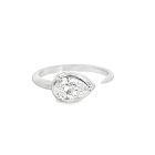 18K White Gold GIA 7211732357 1.03ctw Pear FI1 VGVG None Diamond Claw Ring