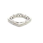 18K White Gold Square Band with 0.95ctw Diamonds