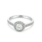 14K White Gold Semi-Mount with 0.25ctw Diamonds