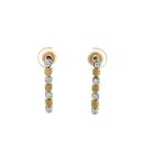 18K Yellow and White Gold 1/4ctw Diamond Dangle Earrings
