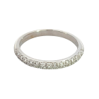 18K White Gold 1/5ctw Diamond Pave Band Hidalgo