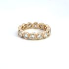 14K Yellow Gold 2.18ctw Diamond Bezel Eternity Band