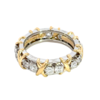 Tiffany & Co. Schlumberger Platinum and 18K Yellow Gold 1 1/3ctw Diamond Eternity Band