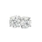 14K White Gold 4.08ctw Diamond stud Earrings GIA 1232677143 Round 2.05 JI1 EXEXEX Medium, 5172444281 Round 2.03 ISI2 VGGDEX Fair