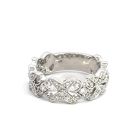 18K White Gold Retro Look Diamond Band with 0.33ctw Diamonds