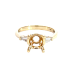 Henri Daussi 14K Yellow Gold 0.20ctw Semi-Mount