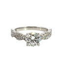 Henri Daussi 14K White  Gold 0.40ctw Semi-Mount