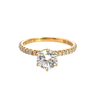 Michael M 18K Rose Gold 0.30ctw Diamond Semi-Mount