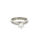Tiffany & Co. Platinum .74Ct Diamond Solitaire Engagement Ring and Wedding Band - Set