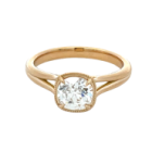 18K Yellow Gold 1.09ct Old Mine Cut Solitaire Bezel Ring HVS2