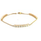 14K Yellow Gold 2.75ctw Diamond Bar Bracelet on the chain 7"