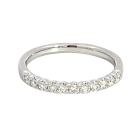 14K White Gold 1/3ctw Diamond Wedding Band