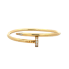 Cartier 18K Yellow Gold Juste un Clou Bracelet .58ctw Diamond Nail Bracelet Classic Model