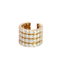 14K Yellow Gold 2.14ctw Diamond Earring Cuff