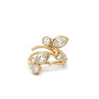 18K Yellow Gold 2.00ctw with 0.63 Marquise Center Diamond Double Shank ring