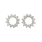 Tiffany & Co. Platinum .46ctw Diamond Open Circle Earrings