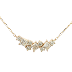 14K Yellow Gold 2.39ctw Princess and Round Diamond Pendant GIA 5232583166 Princess .60 JSI1 EXVG Faint, GIA 2235583139 Princess JSI1 EXVG Faint, GIA 6107693559 Princess 0.58 JSI1 VGGD None