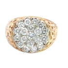 14K Yellow Gold 2/1ctw Diamond Men's Cluster Ring
