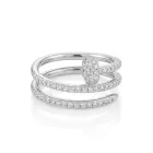 Cartier 18K White Gold .85ctw Juste un Clou Classic Model Pave Claw Ring
