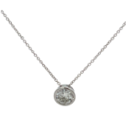 14K White Gold .82ct Diamond Solitaire Slide Pendant GIA 2235685316 Round 0.82 GI1 EXEXEX Very Strong