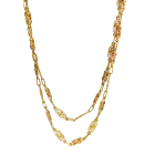 18K Yellow Gold detailed Filigree Link Chain