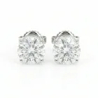 18K White Gold 1.42ctw Diamond Stud Earrings GIA 1479928818 Round 1.72 GSI1 EXEXEX None GIA 2387960048 Round 1.70 HSI1 EXEXEX None