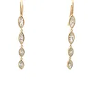14K Yellow Gold 2.82ctw Marquise Diamond Bezel Dangle Earrings