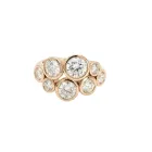 14K Yellow Gold 2.62ctw Diamond Bubble Ring, Brushed Gold