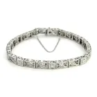 14K White Gold .15ctw Diamond Vintage Bracelet