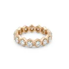 14K Yellow Gold 2.09ctw Hex Bezel Eternity band