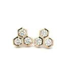 14K Yellow Gold 1 7/8ctw Hex Studs