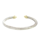 David Yurman Silver and Black Onyx Bangle Bracelet