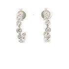 14K Yellow Gold 1 1/4ctw Diamond Bezel J Hoops