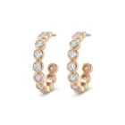 14K Yellow Gold 1 1/4ctw Diamond Bezel J Hoops