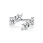 14K White Gold 1.20ctw Diamond Marquise Vine Ring