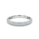14K White Gold 1/2ctw Diamond Pave Band