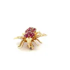 14K Yellow Ruby Bee Pin