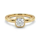18K Yellow Gold .88ct Old Euro Diamond Milgrain Solitiare Ring