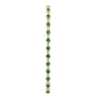 14K Yellow Gold .55ctw Diamond 2.42ctw Emerald Bracelet