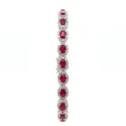 14k White Gold 3.08ctw Diamond 6.43ctw Ruby Bracelet
