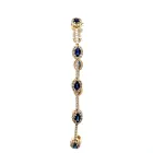 14k Yellow Gold 1.74ctw Diamond 2.88ctw Sapphire Bracelet
