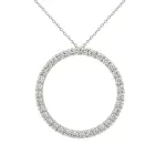 Roberto Coin 18K White Gold 2/1ctw Diamond Circle Pendant